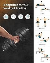 Songmics 2 in 1 Dumbbell Set Barbell 30 kg Includes 8 Plates 4 Spinlocks 2 Bars view 3