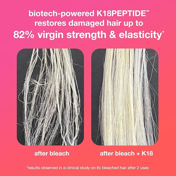 K18 FULL-SIZE LEAVE-IN MOLECULAR HAIR MASK, REPAIRS DRY OR DAMAGED HAIR, REVERSE HAIR DAMAGE FROM BLEACH, COLOR, CHEMICAL SERVICES & HEAT