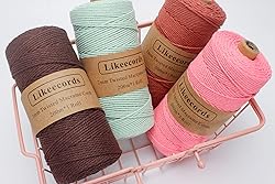 Macrame Cord,2mm x 219yard Cotton Twine String