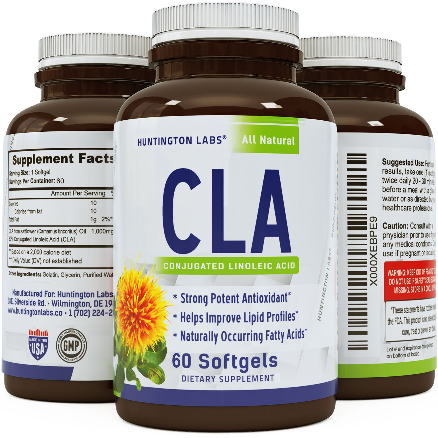 Highest Grade & Potency CLA Supplement Through Safflower Oil Natural