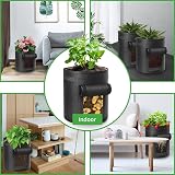 Ohiyoo Potato Grow Bags 15 Gallon 5 Pack with Handles & Window Flap view 7