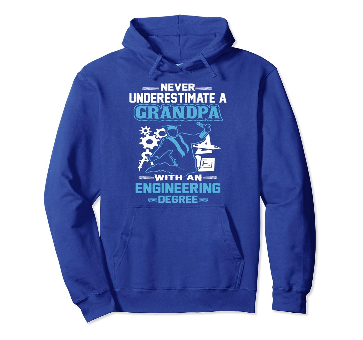 Never Underestimate A Grandpa With Engineering Degree Hoodie-anz