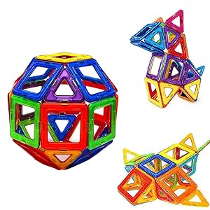 30 Pcs Magnetic Building Blocks, Kids Building Tile Set for Imagination Skill, STEM Learning Educational Toys for Baby Toddlers