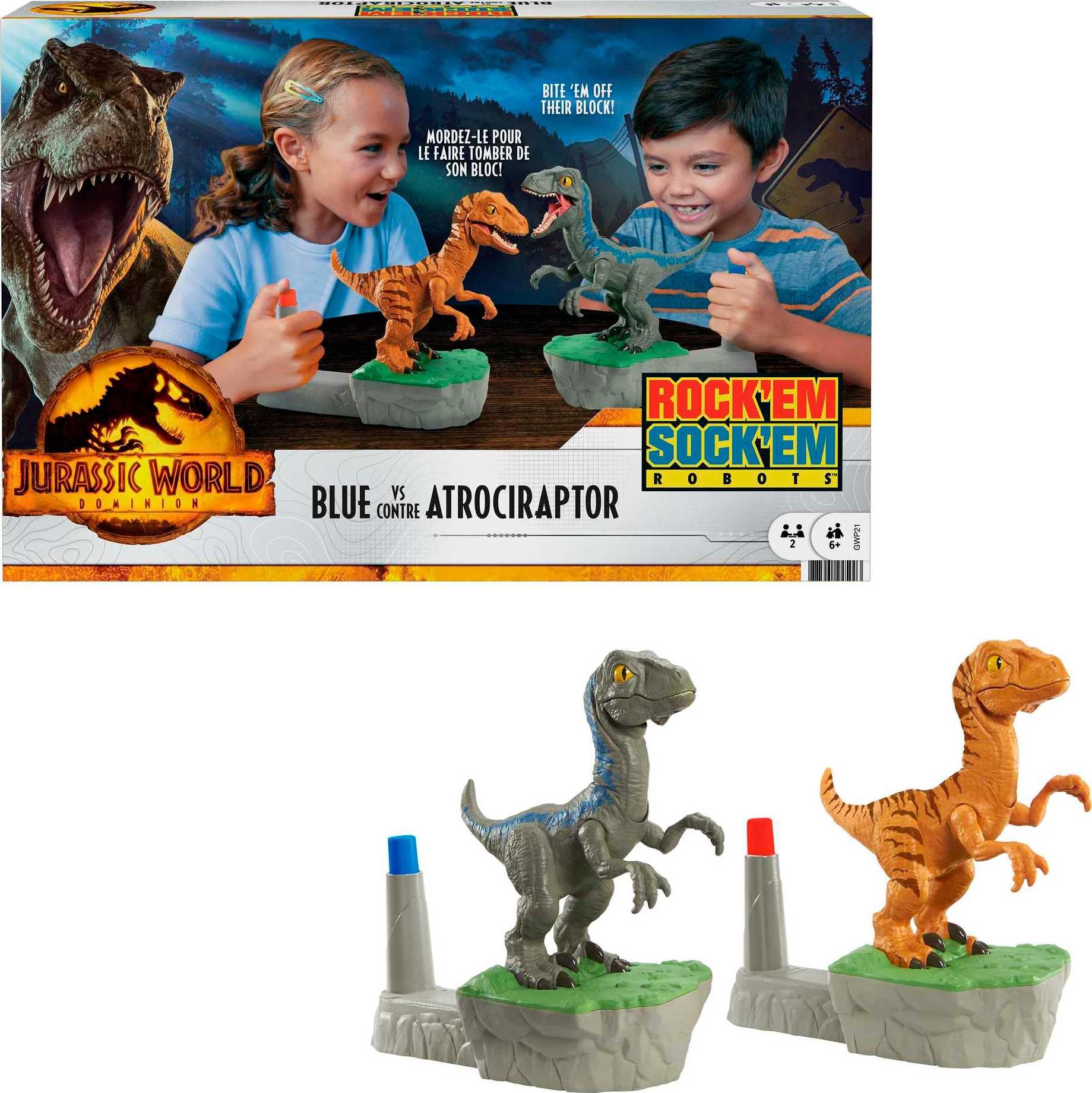 Rock Raptors Mua Mattel Games Rock 'Em Sock 'Em Raptors Jurassic World Domination ...