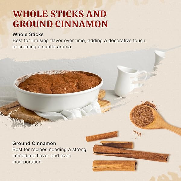 52USA ORGANIC CINNAMON STICKS, CINNAMON 8OZ (226G), CINNAMON STICKS WHOLE, 100% RAW, USDA & KOSHER CERTIFIED, GLUTEN FREE, NON-GMO, PURE & FRESH CINNAMON, PERFECT FOR BAKING, COOKING & BEVERAGES