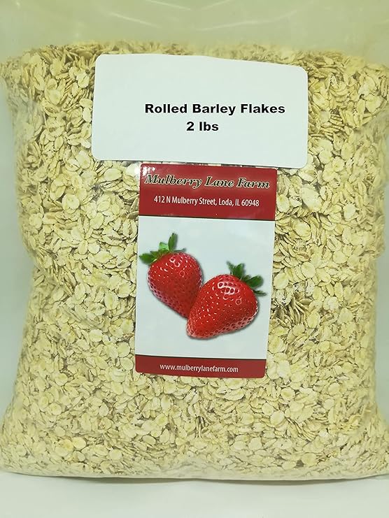 Rolled Barley Flakes 2 Pounds All Natural, NonGMO Bulk