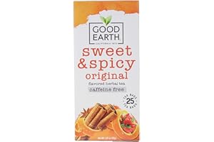 Good Earth Sweet & Spicy Flavored 25 Tea Bags 4 Pack Herbal Teas