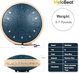 MeloBeat 13 Inch 15 Note D Major Steel Tongue Drum Navy Blue view 5