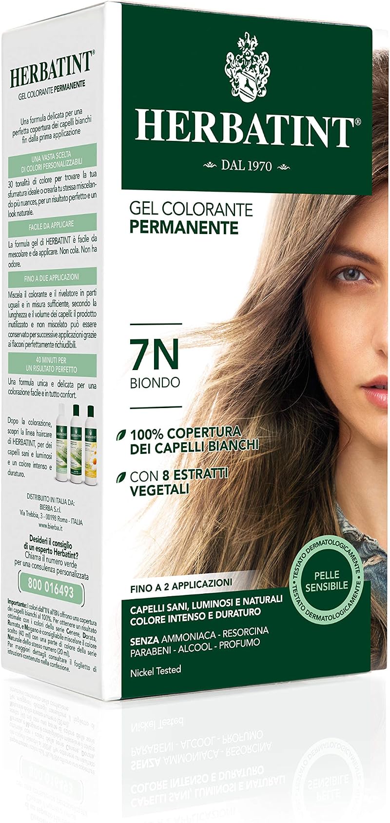Herbatint 7N Blonde Hair Dye Permanent Herbal Color Gel