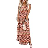 Sampeel Summer Dresses Maxi Dress Vacation Beach Sundresses 2025 with Pockets