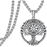 YINHONGSAM 925 Sterling Silver Patron Saint Necklace Amulet Miraculous Medal Pendant Jewelry for Men Women with Friendship Talisman Travel Inspirational Gifts