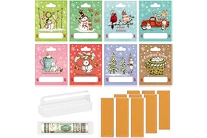 Anvianthor Christmas Money Holders for Cash Gift – 8 Money Holder for Cash Gift with Covers, Creative Ways to Give Mone Gifts, Holiday Card Holder Ornament for Indoor Christmas Decorations