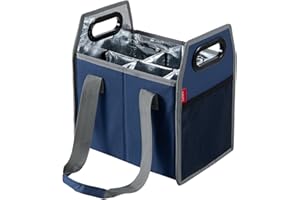 LUILANC Collapsible 6 Bottle Storage Box Reusable Portable Wine Carrier Case for Tote Bag Moving, Vacation Bottle Caddy Groce