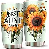 Livinges Best Aunt Gifts from Nephew Best Aunt Cups Tumbler 20oz - Birthday Gifts for Auntie Auntie Gift Ideas - Auntie Cups Aunty Gift for Mothers Day, Birthday, Christmas