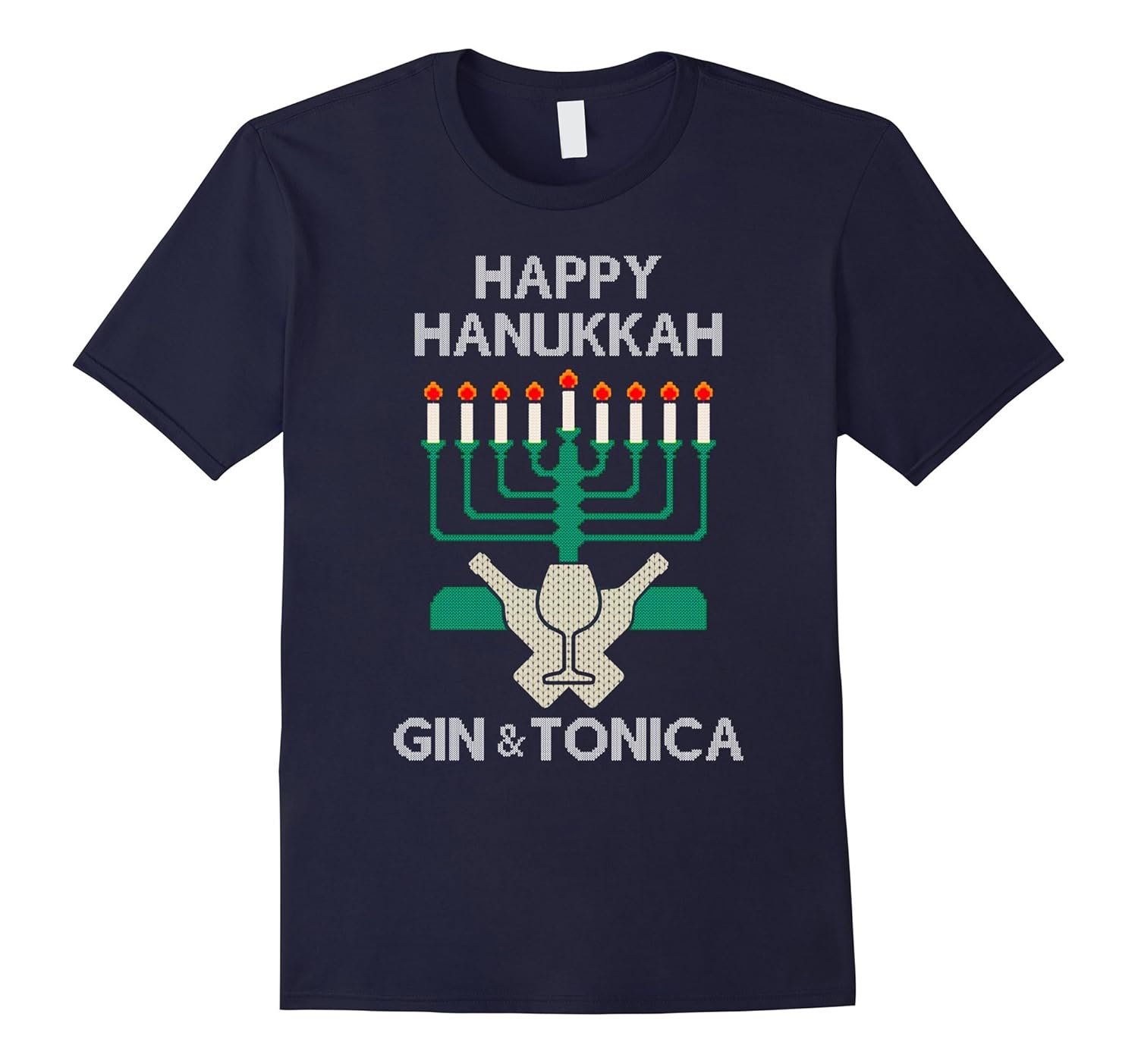 Hanukkah Ugly Christmas Shirts for Hanukkah Gin Tees-ANZ