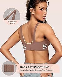 OEAK Womens Deep V Bras Wireless Comfortable Bra