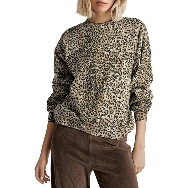 Amazon.com: SOLY HUX Women's Leopard Sweatshirt Half Zip Collar