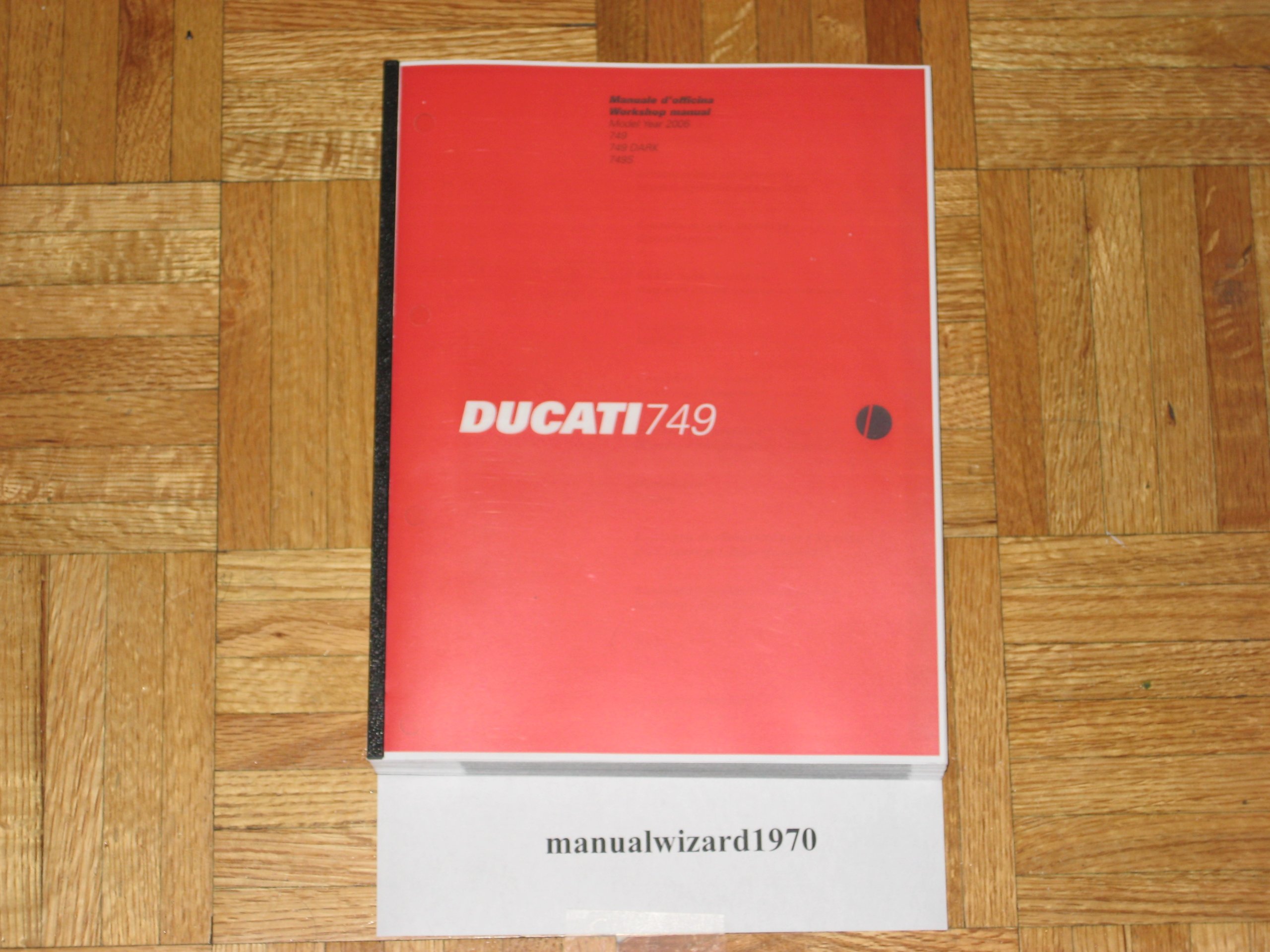 2005 Ducati 749 / 749S / 749 Dark Service Manual Book Part# 91470441E  Plastic Comb – 2005