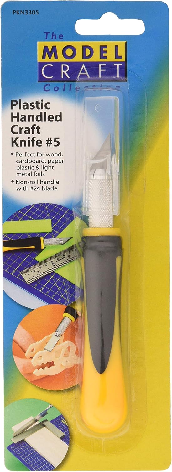 Modelcraft PKN3305 Plastic Handled Craft Knife , Silver
