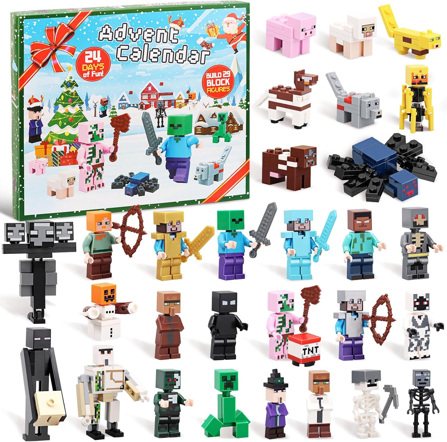 Advent Calendars - Christmas Advent Calendar 2023 Boys, 24 Days Toy Figures Building Blocks Countdown Calendar Including 29 Characters, Boys Advent Calendar Surprise Christmas Gift for Kids Boys Girls Fans