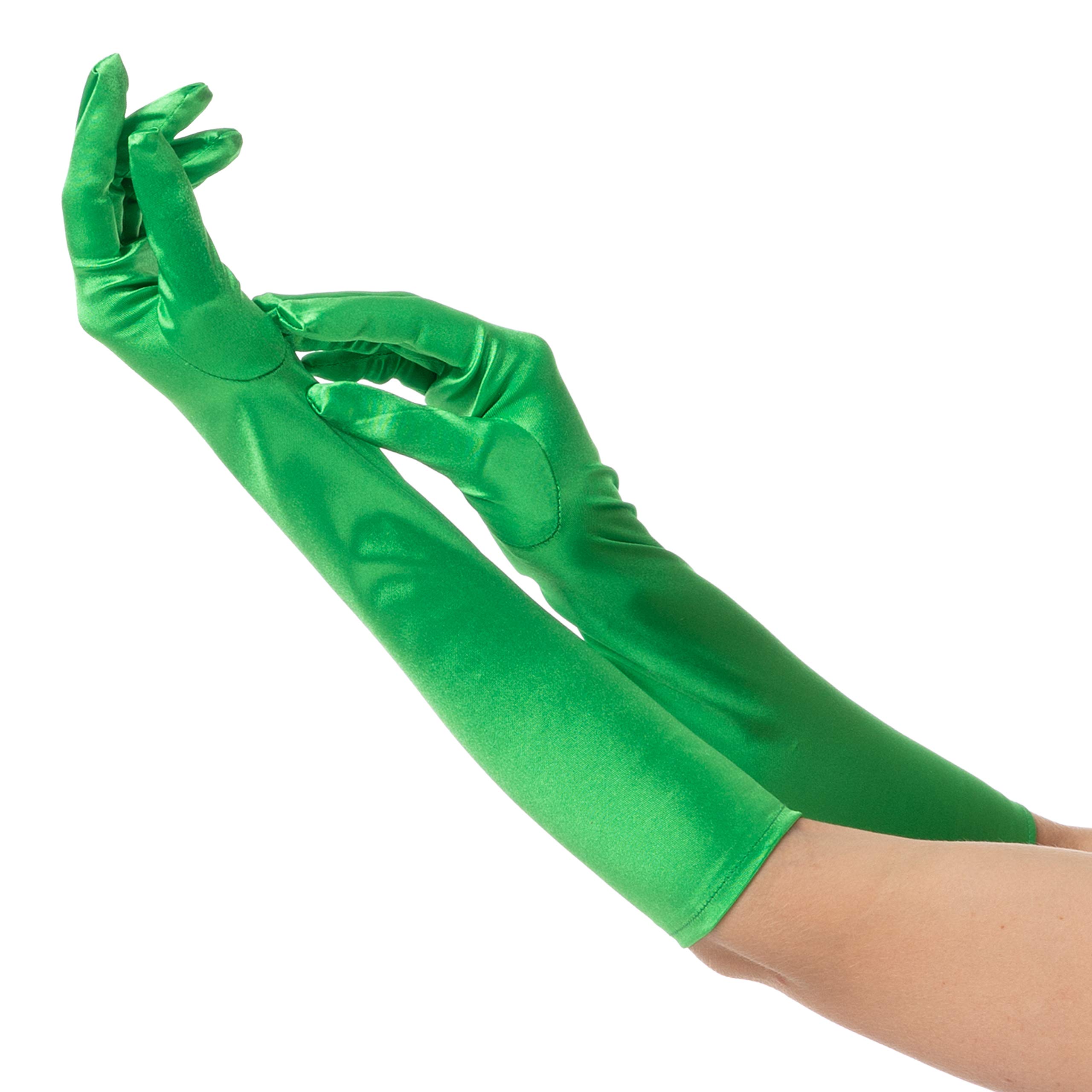 Stylex Party Green Long 1920 Gloves Fancy Dress Wedding Bridal Prom Evening Masqurade Ball