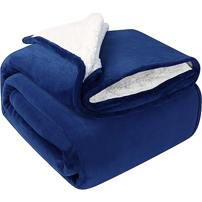 Buy Utopia Bedding Sherpa Bed Blanket King Size Navy 480gsm Plush Blanket Fleece Reversible Blanket For Bed And Couch Online In Turkey B06wd1lq7h
