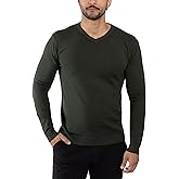 X RAY Mens V Neck Sweater, Basic Slim Fit Pullover, V-Neck Dress Sweater for Men Fall Winter (Available in Big & Tall)