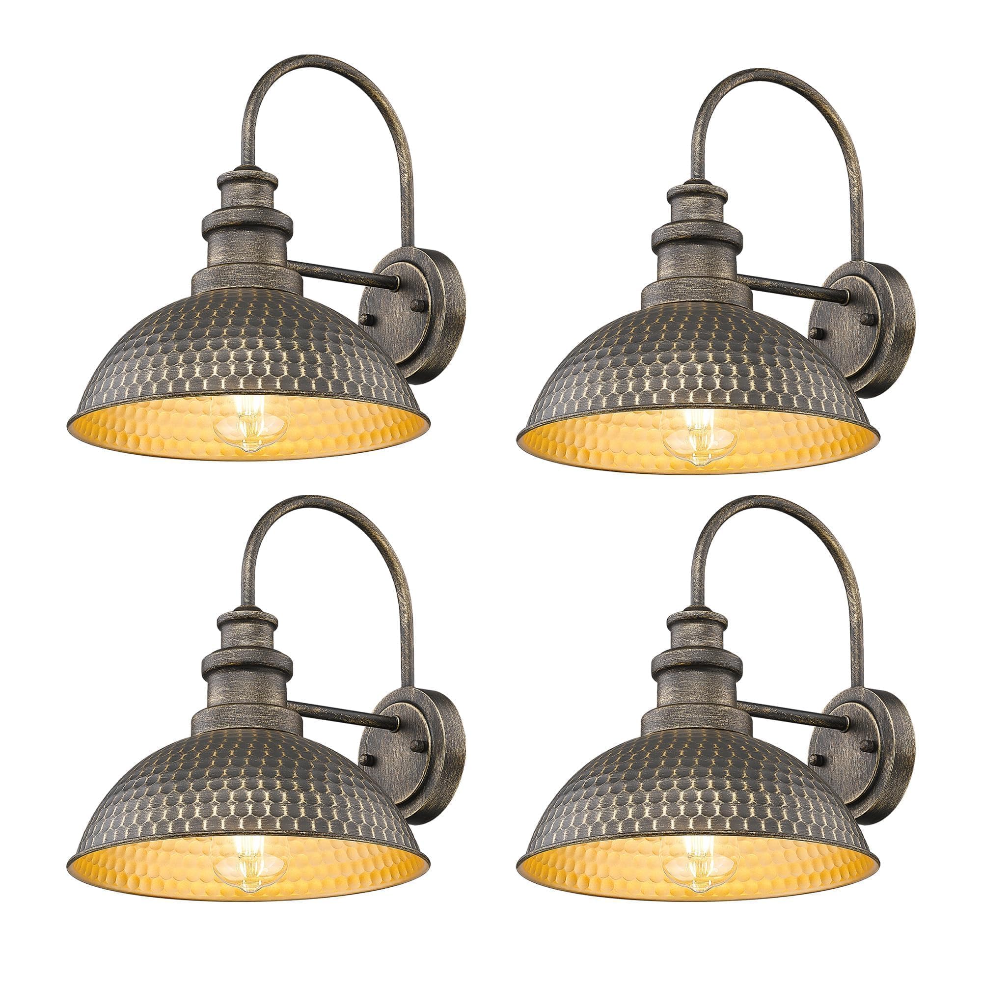 Photo 1 of Outdoor Barn Lights,11.5"Anti-Rust Outdoor Wall Sconce, Farmhouse Exterior Wall Lights, Weather Resistant Porch Lighting Fixture,Vintage Outside Lighting for Porch,Garage,Patio (Vintage Bronze,4 Pack)