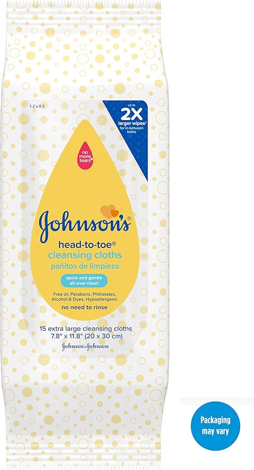 johnson's head to toe wipes