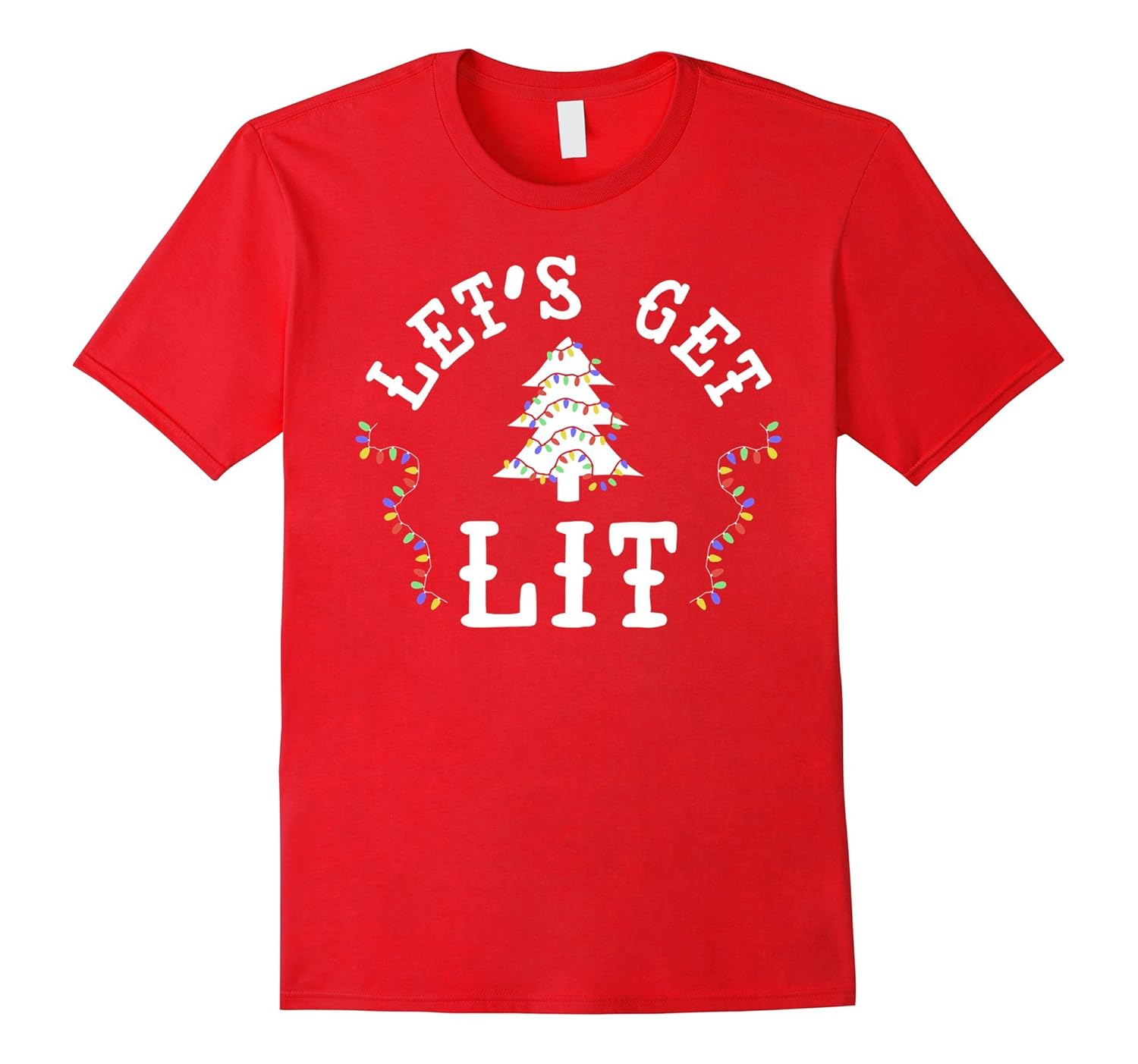 Let's Get Lit T-Shirt For Funny Christmas Drinking Parties-ANZ