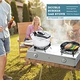 NJ The Right Choice NGB-200 Portable 2 Burner LPG Gas Stove 24 500 BTU view 6