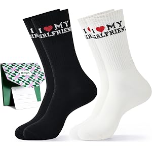 Moyel Gifts for Boyfriend Socks Funny Anniversary Birthday Present | Funny Cotton Socks for Men Size 7-13 with Novelty Design