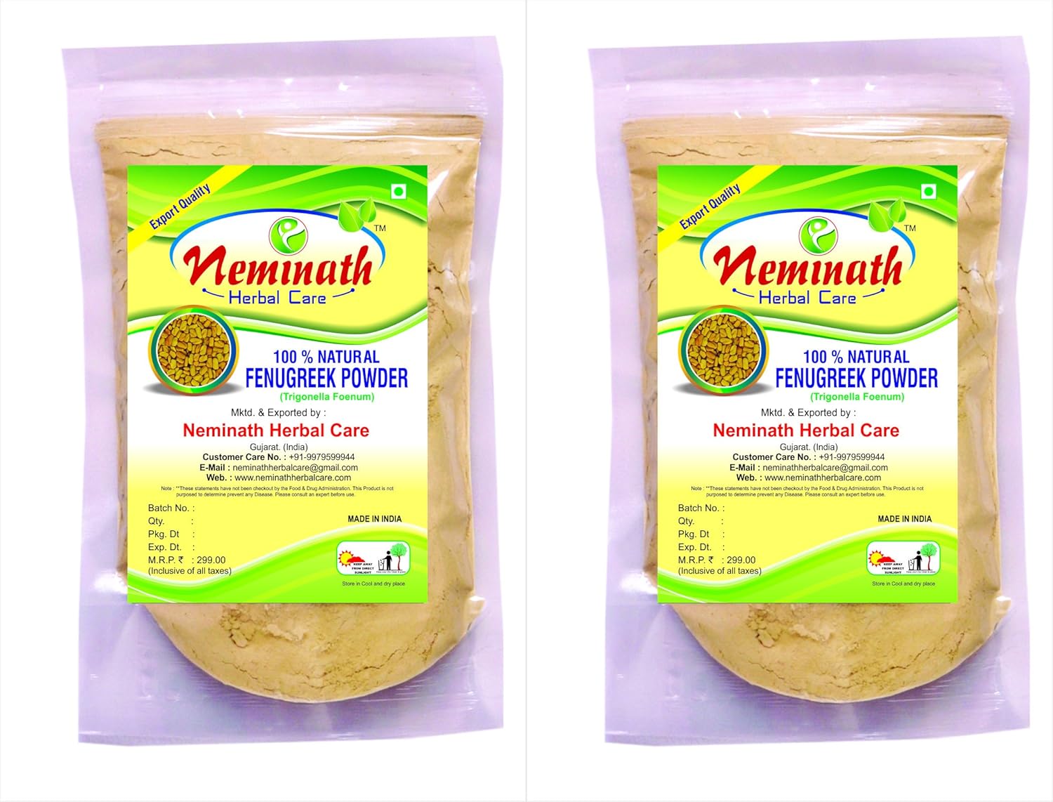 100 Natural Fenugreek Seeds Trigonella Foenum Greacum Powder