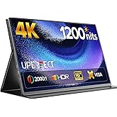 UPERFECT Portable Monitor 4K 16" | 1200 Nits Laptop Monitor | 3840 * 2400 UHD | 1MS FreeSync 2000:1 Contrast | USB-C & HDMI |