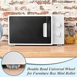 Honoson 24 Pcs Self Adhesive Caster Wheels
