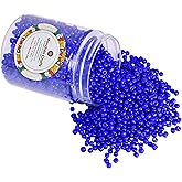 Mandala Crafts 6/0 Glass Seed Beads for Professional Beadwork, 2500 Pcs Blue Glass Beads