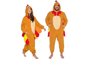 Funziez! Slim Fit Sherpa Adult Onesie - Animal Halloween Costume - Plush One Piece Cosplay Suit for Women and Men