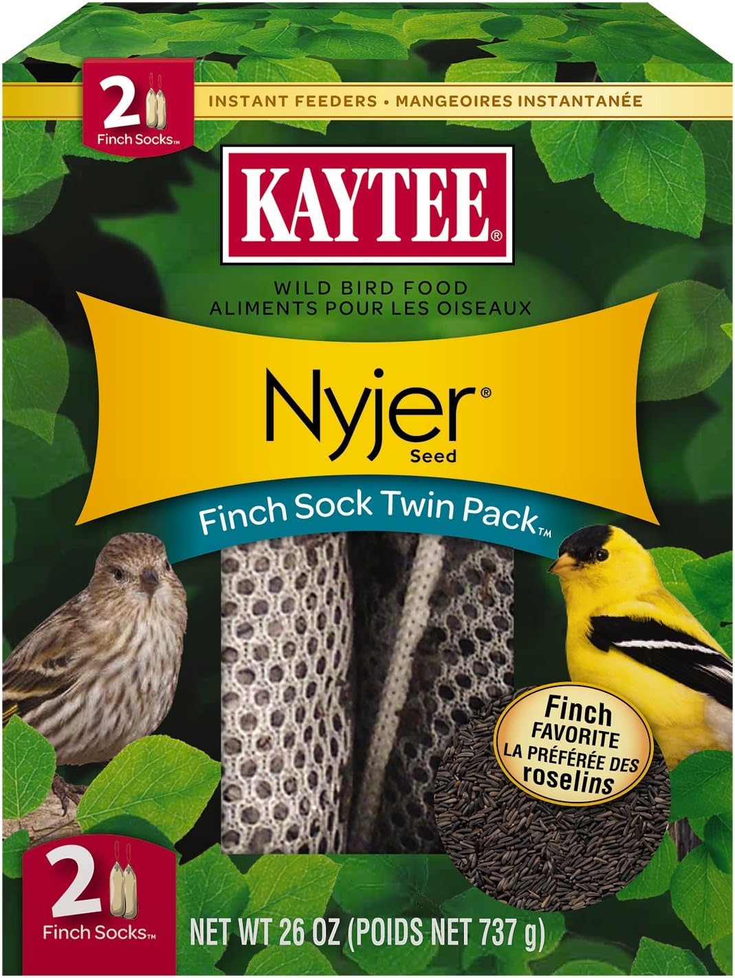 Amazon Com Kaytee Nyjer Seed Finch Feeder Twin Pack 26 Oz Pet