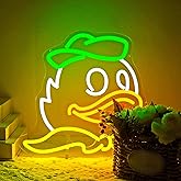 Bkuupau Neon Sign, Duck Neon Signs for Wall Decor LED Light up Signs Home Decor for Bedroom, Man Cave, Gaming Room, Party, Club, Pub, Bar Decoration Christmas Halloween Easter Gift USB Operated