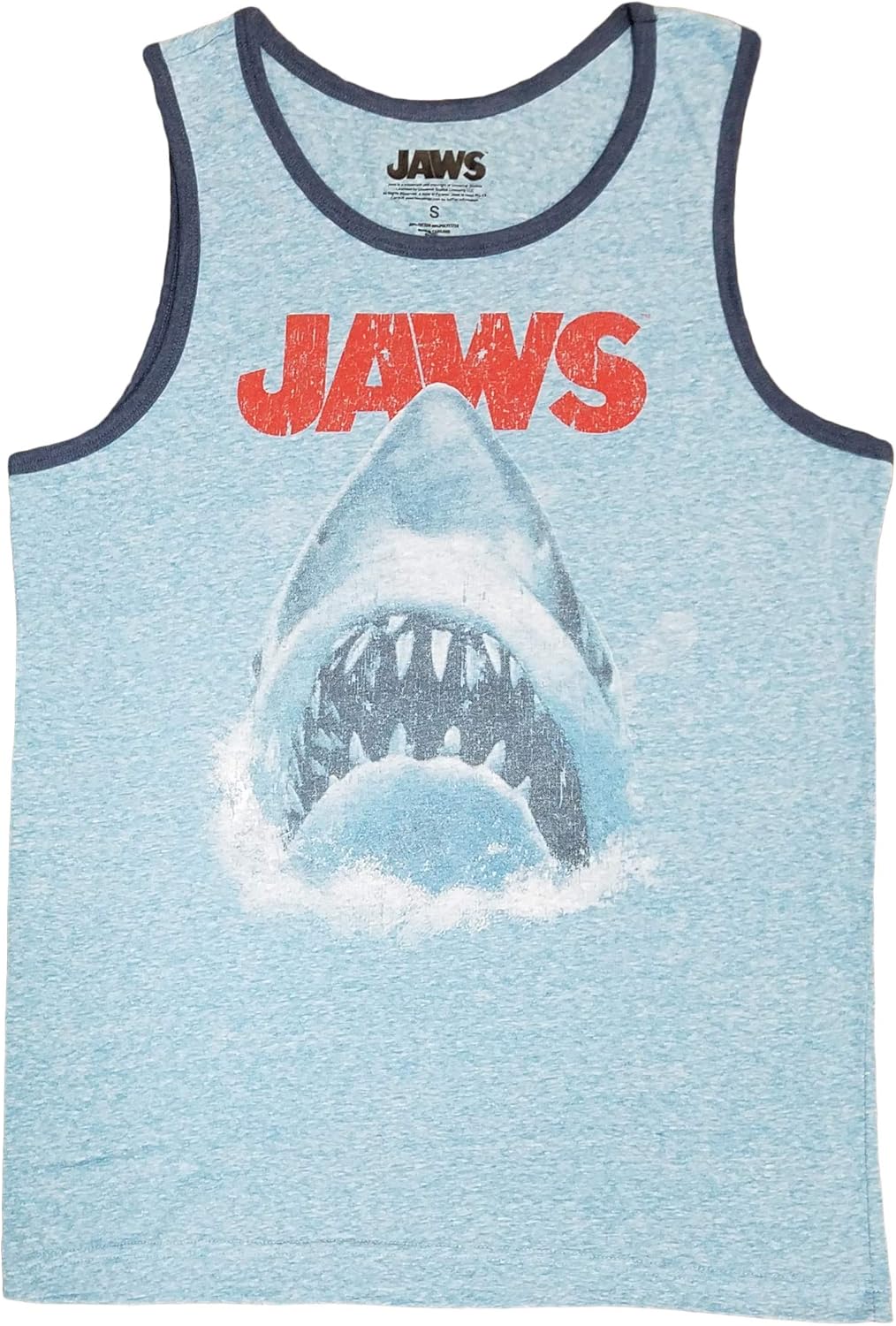 Jaws-Vintage Poster Tank Top Heather Blue