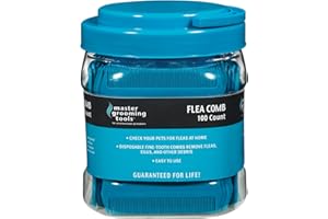 Master Grooming Tools Plastic Pet Flea Comb Canisters, 100-Pack