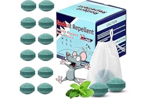 JIN&CO Natural Peppermint & Lemon Rodent Repellent Sachets - 12 Pack | Indoor/Outdoor Mice Deterrent with Essential Oils | Safe, Eco-Friendly Protection for Homes, Garages & RVs