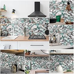CECEKIS Peel and Stick Backsplash Tile, 32 PC Pack