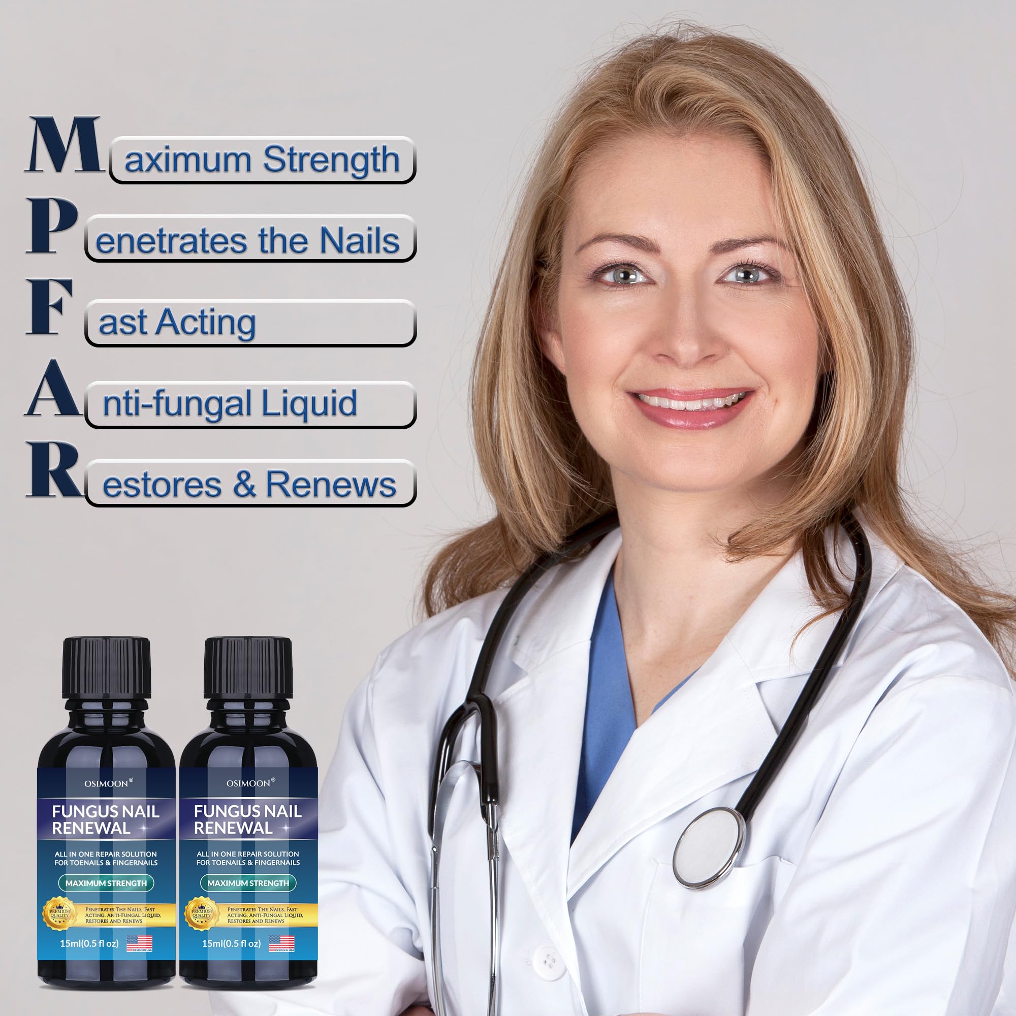 OSIMOON Toenail Fungus Treatment Extra Strength, Fungus Treatment for Toenails and Fingernails with Natural Oils, Toe Nail Fungus Treatment for Men and Women 2pcs., Blue - Image 7