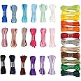 HUIHUANG 30 Color Satin Ribbon Assortment - 180 Yards Polyester Cloth Ribbon for Crafts, Gift Tags, Party Decoration, Christmas, Scrapbooking, Sewing