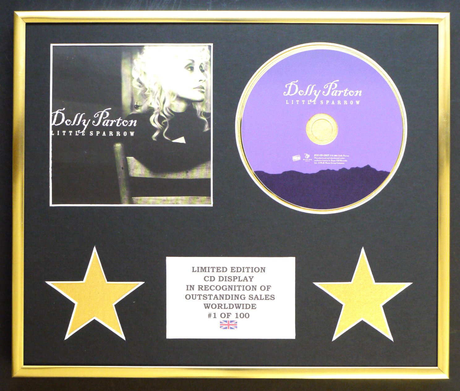 DOLLY PARTON/CD DISPLAY/LIMITED EDITION/COA/LITTLE SPARROW
