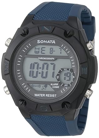 sonata grey dial digital watch