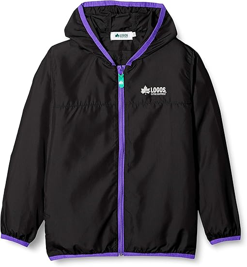 Amazon Co Jp ロゴス 30 一重ポケッタブル ジャケット パーカー Jkt メンズ ブラック 140 服 ファッション小物