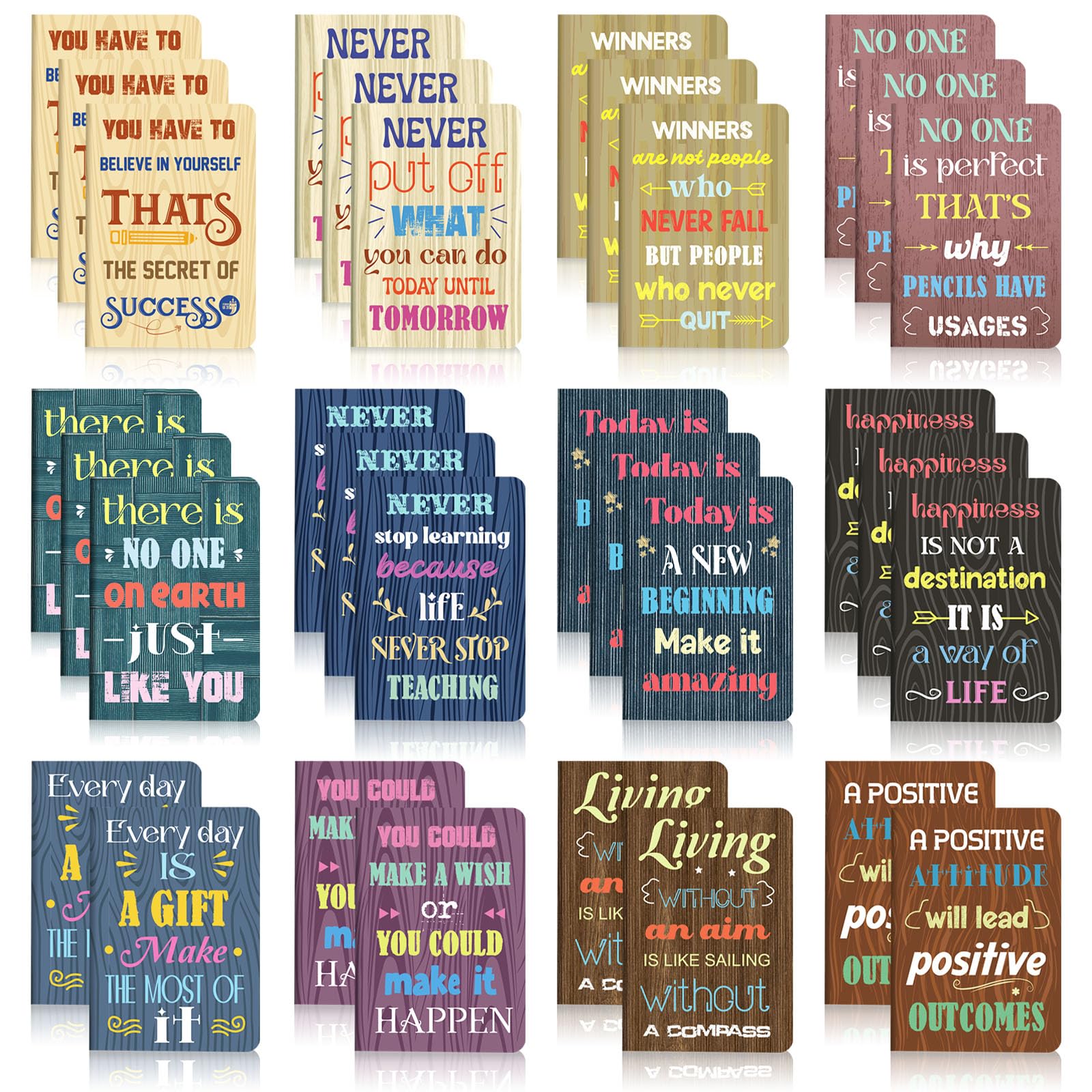 Photo 1 of Koogel 48PCS Pocket Notebooks, Lined Small Pocket Journal Notepads Mini Motivational Notebook 3.5X5 Inch Inspiring Notebooks for School Office Home Travel