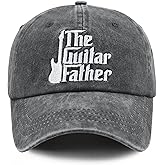MANMESH HATT The Guitar Father Hat for Men, Vintage Cotton Embroidered Guitar Decor Dad Baseball Cap